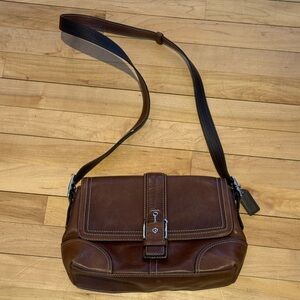 Coach Brown Leather Crossbody Bag
